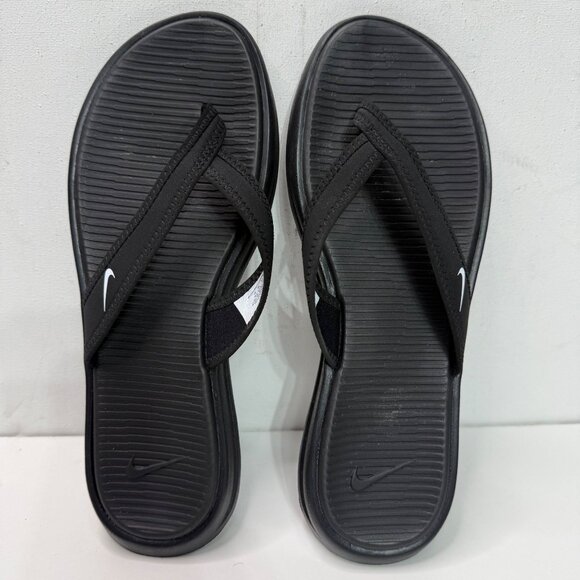 Nike Womens Black Flip Flops Size 8 - Picture 1 of 8